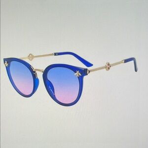 Blue and Pink Gradient Sunglasses